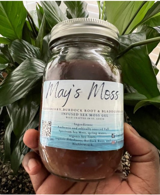 Organic Sea Moss Gel (Elderberry, Burdock Root and Bladderwrack)